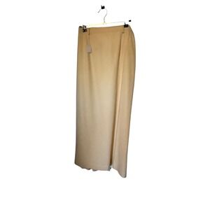 Austin Reed Worsted Wool Maxi Skirt Pale Yellow Cream Size 8 Vintage Long Skirt